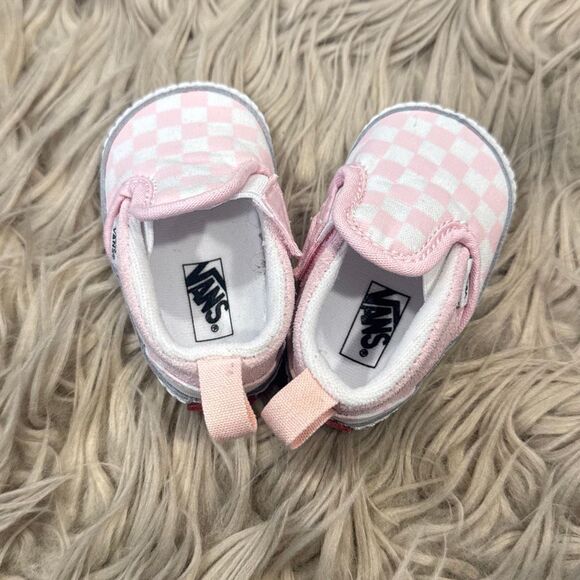 Pink baby checkered vans size 1 - Picture 3 of 5